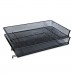 Universal UNV20012 Deluxe Mesh Stacking Side Load Tray, 1 Section, Legal Size Files, 17" x 10.88" x 2.5