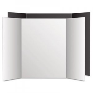 Eco Brites GEO27135 Too Cool Tri-Fold Poster Board, 36 x 48, Black/White, 6/PK