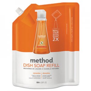 Method 01165 Dish Soap Refill, Clementine Scent, 36 oz Pouch