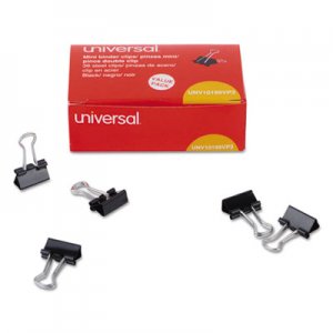 Universal UNV10199VP3 Binder Clips, Mini, Black/Silver, 36/Box