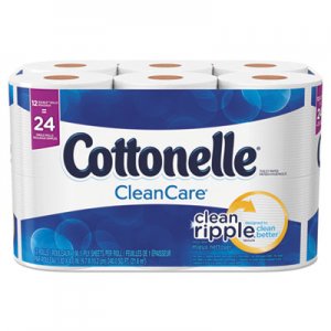 Cottonelle KCC12456PK Ultra Soft Bath Tissue, 1-Ply, 165 Sheets/Roll, 12/Pack