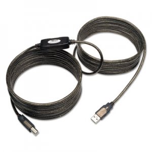 Tripp Lite TRPU042025 USB 2.0 Active Repeater Cable, A to B (M/M), 25 ft., Black