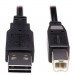 Tripp Lite TRPUR022006 Universal Reversible USB 2.0 Cable, Reversible A to B (M/M), 6 ft., Black