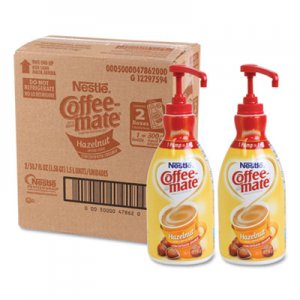 Coffee-mate NES31831CT Liquid Coffee Creamer, Hazelnut, 1.5 Liter Pump Bottle, 2/Carton