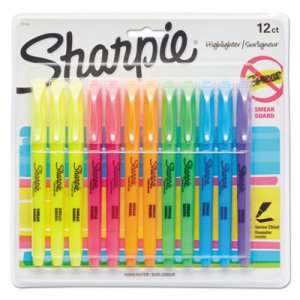 Sharpie SAN27145 Pocket Style Highlighters, Chisel Tip, Assorted Colors, Dozen