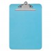 Universal UNV40307 Plastic Clipboard w/High Capacity Clip, 1", Holds 8 1/2 x 12, Translucent Blue