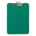Mobile OPS BAU61626 Unbreakable Recycled Clipboard, 1/4" Capacity, 9 x 12 1/2, Green