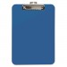 Mobile OPS BAU61623 Unbreakable Recycled Clipboard, 1/4" Capacity, 8 1/2 x 11, Blue