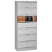 Tennsco TNNFS371LLGY Closed Fixed Seven-Shelf Lateral File, 36w x 16.5d x 87h, Light Gray