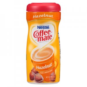 Coffee-mate NES12345CT Non-Dairy Powdered Creamer, Hazelnut, 15 oz Canister, 12/Carton