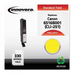 Innovera IVRCLI251Y Remanufactured 6516B001 (CLI-251) Ink, Yellow