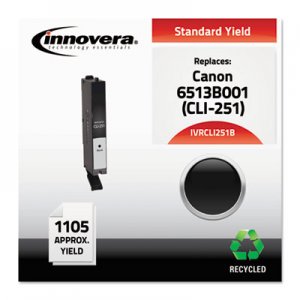 Innovera IVRCLI251B Remanufactured 6513B001 (CLI-251) Ink, Black