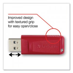 Verbatim VER97002 Store 'n' Go USB Flash Drive, 4 GB, Assorted Colors, 3/Pack