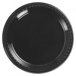 Chinet HUH81409 Heavyweight Plastic Plates, 9" Diamter, Black, 125/Pack, 4 Packs/CT