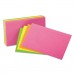 Universal UNV47257 Ruled Neon Glow Index Cards, 5 x 8, Assorted, 100/Pack