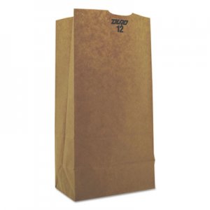 Genpak BAGGH12 Grocery Paper Bags, 12 lbs., 14.5" x 9.25" x 14", Kraft, 500 Bags