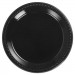 Chinet HUH81410 Heavyweight Plastic Plates, 10 1/4 Inches, Black, Round