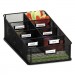 Safco SAF3291BL Onyx Breakroom Organizers, 7 Compartments, 16 x8 1/2x5 1/4, Steel Mesh, Black