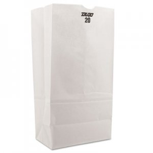 Genpak BAGGW20500 Grocery Paper Bags, 8.25" x 16.13", White, 500 Bags