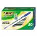 BIC BICGSME509BE Ecolutions Round Stic Stick Ballpoint Pen Value Pack, 1mm, Blue Ink, Clear Barrel, 50/Pack