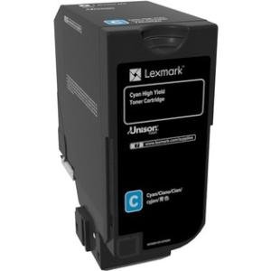 Lexmark 74C0H20 12K Cyan Toner Cartridge (CS725)