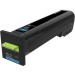 Lexmark 72K0X20 22K Cyan Toner Cartridge (CS820)