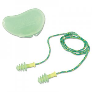 Howard Leight by Honeywell HOWFUS30SHP FUS30S-HP Fusion Multiple-Use Earplugs, Small, 27NRR, Corded, GN/WE, 100 Pairs