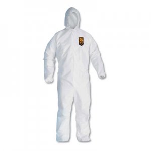 KleenGuard KCC49115 A20 Breathable Particle Protection Coveralls, Zip Closure, 2X-Large, White