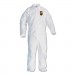 KleenGuard KCC44314 A40 Coveralls, Elastic Wrists/Ankles, X-Large, White