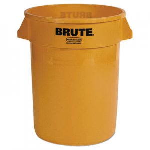 Rubbermaid Commercial RCP2632YEL Round Brute Container, Plastic, 32 gal, Yellow
