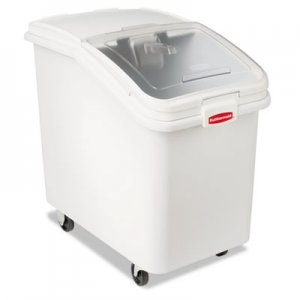 Rubbermaid Commercial RCP360388WHI ProSave Mobile Ingredient Bin, 30.86gal, 18w x 29 3/4d x 28h, White