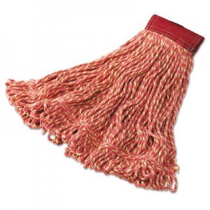 Rubbermaid Commercial RCPD253RED Super Stitch Blend Mop Heads, Cotton/Synthetic, Red, Large