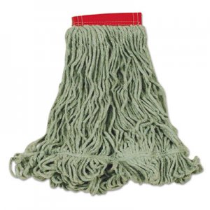 Rubbermaid Commercial RCPD253GRE Super Stitch Blend Mop Heads, Cotton/Synthetic, Green, Large