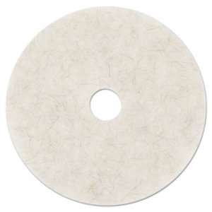 3M MMM18210 Ultra High-Speed Natural Blend Floor Burnishing Pads 3300, 20" Dia., White, 5/CT