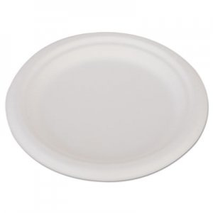 SCT SCH18110 ChampWare Heavyweight Bagasse Dinnerware, Plate, 6", White, 1000/Carton