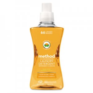 Method MTH01490 4X Concentrated Laundry Detergent, Ginger Mango, 53.5 oz Bottle, 4/Carton