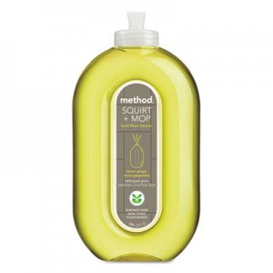 Method MTH00563CT Squirt + Mop Hard Floor Cleaner, 25 oz Spray Bottle, Lemon Ginger, 6/Carton