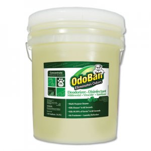 OdoBan ODO9110625G Concentrated Odor Eliminator and Disinfectant, Eucalyptus, 5 gal Pail