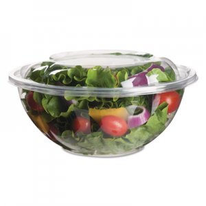 Eco-Products ECOEPSB24 Renewable & Compostable Salad Bowls w/ Lids - 24oz., 50/PK, 3 PK/CT