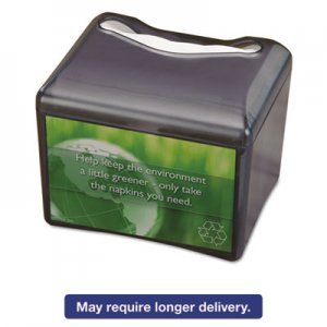 San Jamar H4005TBK Venue Napkin Dispenser w/Advertising Inset, 6 1/2x6 1/8x6 8/9, Cap: 200, Black