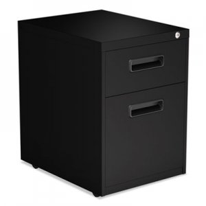 Alera ALEPABFBL Two-Drawer Metal Pedestal File, 14 7/8w x 19 1/8d x 21 3/4h, Black