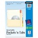 Avery 81009 Insertable 5-Tab Dividers