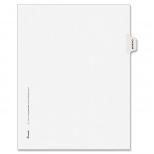 Avery 82119 Legal Exhibit Index Divider