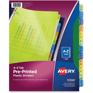 Avery 11330 Preprinted Plastic Divider