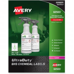 Avery 60503 UltraDuty GHS Chemical Laser Labels