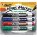 BIC GELITP41-AST Chisel Tip Dry Erase Magic Markers