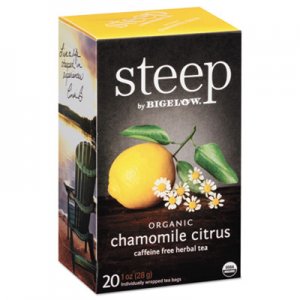 Bigelow BTC17707 steep Tea, Chamomile Citrus Herbal, 1 oz Tea Bag, 20/Box