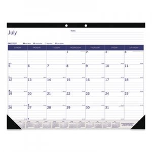 Blueline REDCA177227 Academic Desk Pad Calendar, 22 x 17, White/Blue/Gray, 2021-2022