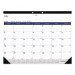 Blueline REDCA177227 Academic Desk Pad Calendar, 22 x 17, White/Blue/Gray, 2021-2022