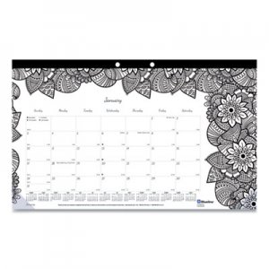 Blueline REDC2917001 DoodlePlan Desk Calendar with Coloring Pages, 17.75 x 10.88, 2021